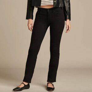 Lucky Brand Sweet Mid Rise Straight Jeans in Clean Black Size 6/28R